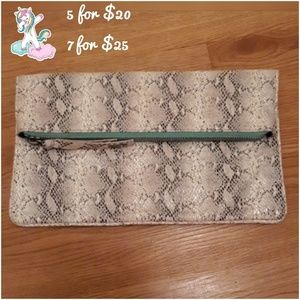 Fold over Clutch reptile print BUNDLE & SAVE